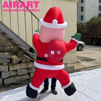 Père Noël gonflable grimpeur de mur pour Noël, Père Noël gonflable personnalisé pour la décoration extérieure des fêtes