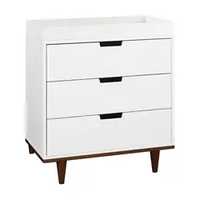 Coffre de chambre à coucher en bois blanc de luxe armoire de rangement avec 3 tiroirs commode en bois 3 tiroirs