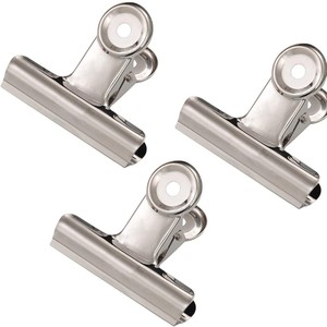 Clip de reliure de documents à longue queue en acier inoxydable de 63 mm, clip de reçu métallique à tête ronde <span class=keywords><strong>pour</strong></span> papeterie de bureau - Product Image 5