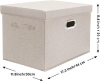 Kotak Penyimpanan Kain Non-Woven Kokoh 11 Inci, Dapat Dilipat, dengan Pegangan, untuk Mengorganisir Pakaian, Lemari, Kamar Mandi