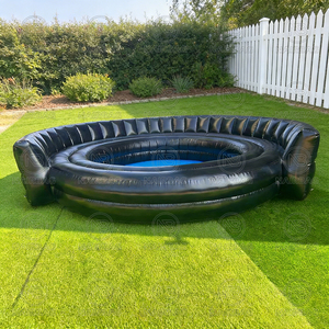Canapé gonflable rond de qualité commerciale, durable, noir, pour <span class=keywords><strong>piscine</strong></span>, idéal pour les locations et les lieux de divertissement - Product Image 5