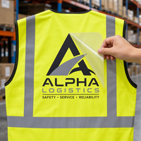 Impression par transfert thermique sur feuille DTF pour vêtements de sécurité, gilets et vestes haute visibilité, conception personnalisée, usine OEM, impression personnalisée