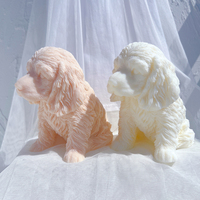 Moule à bougie chiot Cocker Spaniel, moule en silicone pour bougie en cire de soja, décoration pour la maison pour les amoureux des chiens