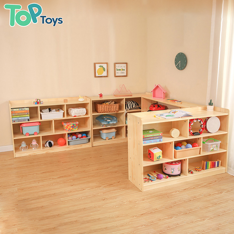 Montessori Wooden Storage Kids Toy Cabinet