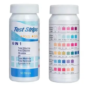 6 in 1 Pool Test Strip for Whirlpool Spa Swimming Pool PH/Total Chlorine/Hardness