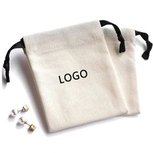 Organic Muslin Cotton Gift Packaging Eco-Friendly Recyclable Custom Logo Printed Drawstring Dust Bag for <b>Handbag</b> - Product Image 3