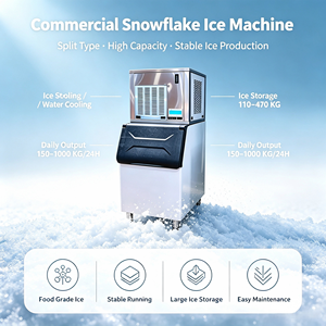 Máquina de hielo en escamas de gran capacidad, tipo split, refrigerada por agua, para plantas de mariscos. - Product Image 1