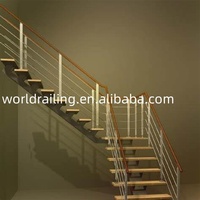 Escalier pliant en spirale droite de conception moderne YL METAL pour villa, escalier en L durable avec garde-corps en verre ou en fil d'acier