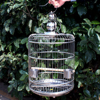 Cages à oiseaux portables en acier inoxydable avec crochet - Plusieurs tailles pour les mynas, les hwameis, les calopsittes et plus encore