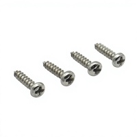 Vis autotaraudeuses en fer nickelé à tête cruciforme PA, tête ronde, métriques M2-M4, en stock