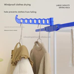 رفوف تعليق دوارة قابلة للطي لغسيل الملابس من 4 طبقات رفوف متحركة - Product Image 4