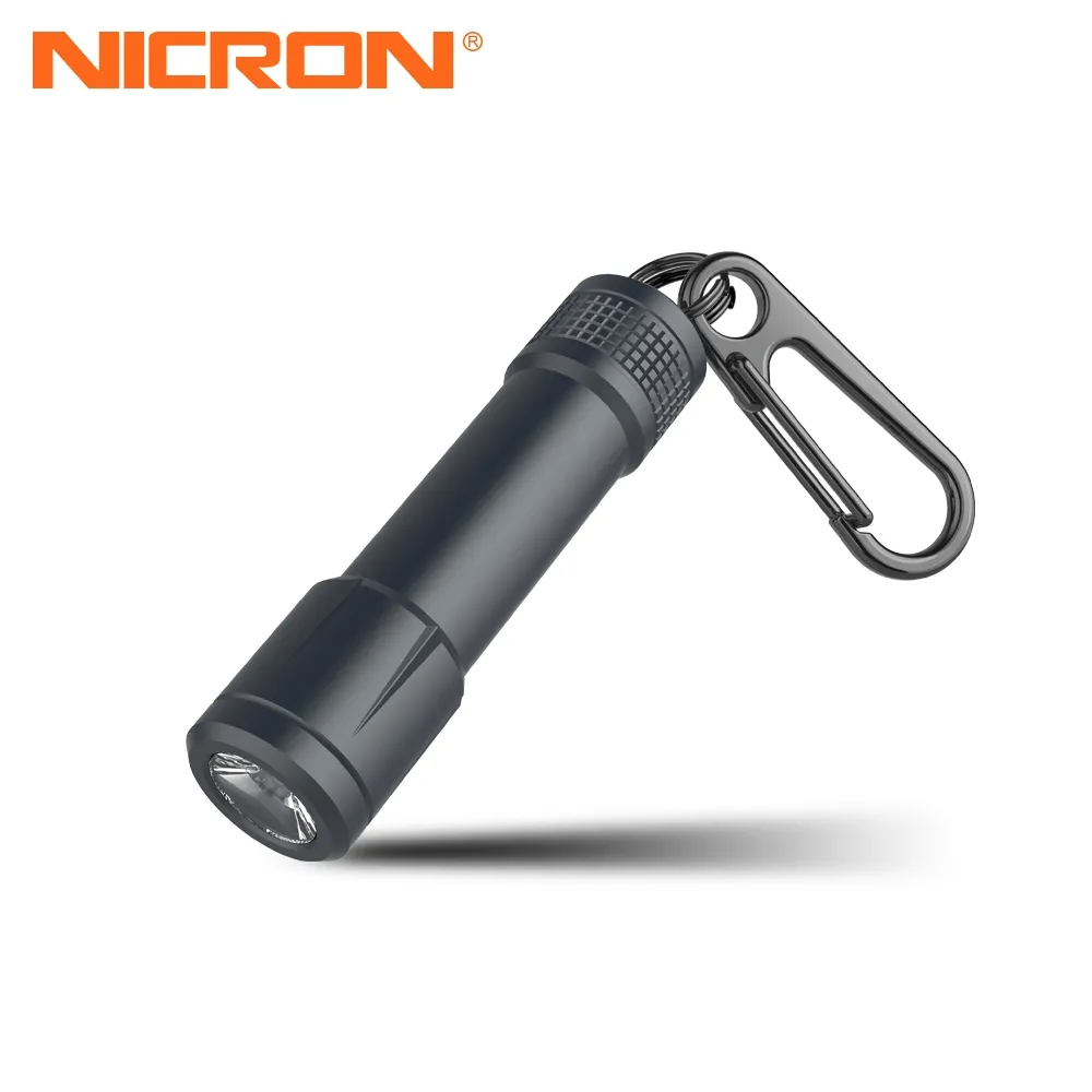 Hot sale NICRON N1 gift portable pocket key chain micro edc led torch light flashlight with carabiner