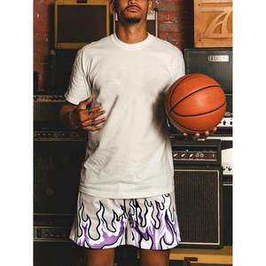 DiotSr Pantalones cortos de baloncesto con estampado de llamas para hombre, pantalones cortos deportivos de secado rápido con cordón en la cintura para uso informal y deportivo - Product Image 2
