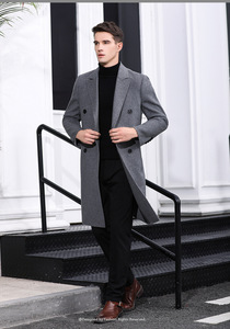 Autumn and Winter New Double-sided Wool <strong>Coat</strong> Korean Version Double-row Men's Trend Mid-length <strong>Trench</strong> <strong>Coat</strong> - Product Image 5