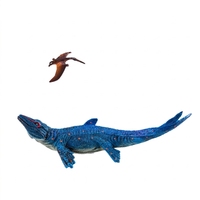 Ensemble de figurines de dinosaures en plastique/PVC, 2 pièces, Mosasaurus et Pteranodon, modèle de simulation, jouet unisexe pour enfants, inspiré de l'animation occidentale