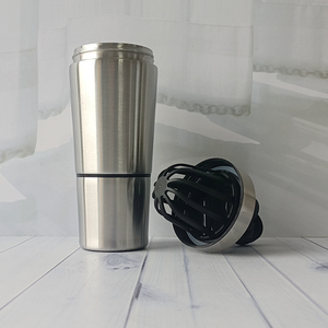 Logotipo personalizado térmica <span class=keywords><strong>GYM</strong></span> Sport Protein Shaker Cup Metal Acero inoxidable aislado Shaker Bottle con el contenedor - Product Image 3