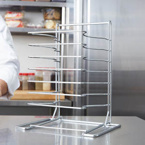 Disposable Metal 8/11/14 Tier <b>Pizza</b> Pan Screen Stacking Rack for Restaurants - Product Image 2