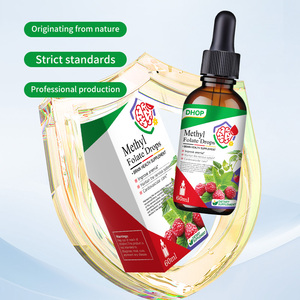 Thực phẩm bổ sung vitamin dạng lỏng DHOP với Methyl Folate & <span class=keywords><strong>B12</strong></span>, hương vị quả mọng tự nhiên và 120 khẩu phần - Product Image 3