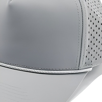 Casquette de baseball rose à 5 panneaux avec sangle latérale en maille perforée, casquette réglable pour le sport et les activités de plein air