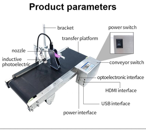 미니 데스크탑 컨베이어 잉크젯 프린터 빠른 건조 잉크 날짜 코딩 생산 날짜 인쇄 기계 - Product Image 3