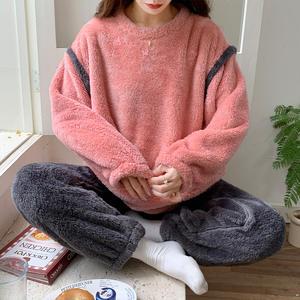 2023 nouveau pyjama automne et hiver pour femmes corail en peluche épaissie flanelle Jacquard chaleur et avancé maison fureur en hiver - Product Image 4