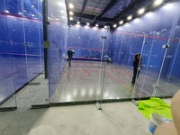 Terrain de squash portable en verre panoramique complet OEM ODE pour intérieur et extérieur