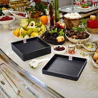 Produits tendances, assiettes carrées blanches personnalisées en usine