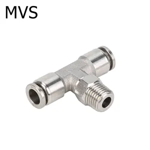 Raccord en acier inoxydable de connecteurs pneumatiques de té de <span class=keywords><strong>PB</strong></span> T pour des pièces de remorque de camion de tube d'air - Product Image 1