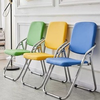 Chaises de bureau modernes en métal, petites, pliables et portables pour invités, chaises de conférence pour salle de réunion
