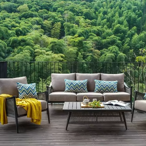 Ensemble <span class=keywords><strong>de</strong></span> meubles en corde tressée moderne pour l'extérieur, résistant aux intempéries, durable, <span class=keywords><strong>canapé</strong></span> <span class=keywords><strong>de</strong></span> luxe pour hôtel, <span class=keywords><strong>jardin</strong></span>, terrasse, cour - Product Image 1