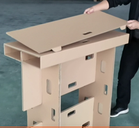Table ondulé en papier écologique, meuble pliable en carton, bricolage, offre spéciale