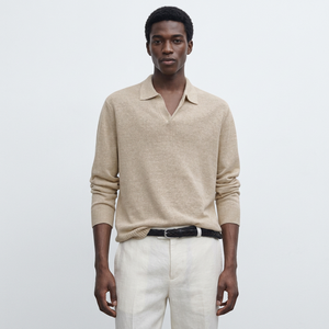 Pull en cachemire mélangé pour homme, style Old Money, anti-rides, séchage rapide - Product Image 2