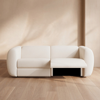 Canapé moderne rembourré FERLY pour salon, coussin en duvet moelleux, silhouette incurvée