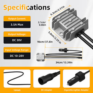 Convertisseur de câble d'alimentation Starlink Mini 12V 24V vers 30V haute performance avec amplificateur de tension et prise allume-cigare pour véhicule de camping-car - Product Image 2