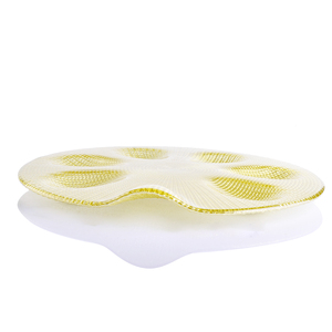 Assiettes de Présentation Modernes Écologiques en Verre à Motif <span class=keywords><strong>Grille</strong></span>, Durables, pour Mariages, Décoration de Gâteaux, Pâtisseries et Restaurants (Vente en Gros) - Product Image 5