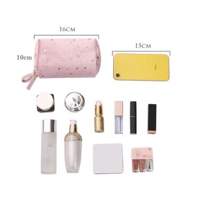 Bolsas de Cosméticos Personalizadas de Franela y Terciopelo, Bolsa de Almacenamiento Brillante Coquete, Bolsa de Maquillaje con Diseño de Cielo Estrellado - Product Image 3