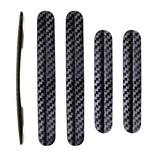 Bandes de protection pour pare-chocs de porte de voiture, en fibre de carbone texturée, haute dureté, autocollants anti-collision en PC, protection automobile, lot de 4 - Product Image 3