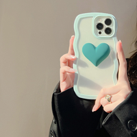 Coque de téléphone mignonne style Ins pour iPhone 15 16 Pro, étui de téléphone tendance pour filles avec motif cœur pour iPhone 15 14 13 12
