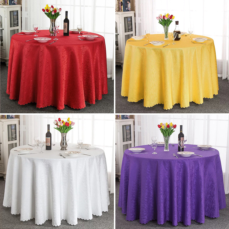 toalhas de mesa Round Rectangle Square 100% Polyester Table Cloth party Tablecloth for Wedding