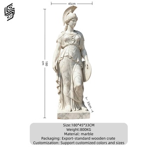 <span class=keywords><strong>Escultura</strong></span> de la <span class=keywords><strong>Diosa</strong></span> <span class=keywords><strong>Atenea</strong></span> de Estilo Europeo, Hecha a Medida, de Tamaño Real, en Mármol Blanco, para Decoración de Jardín o Villa - Product Image 6