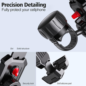 <span class=keywords><strong>Support</strong></span> de téléphone portable étanche <span class=keywords><strong>pour</strong></span> vélo et moto | <span class=keywords><strong>Support</strong></span> de guidon robuste - Product Image 2