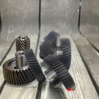 Ensemble d'engrenages hélicoïdaux cylindriques en acier trempé avec moyeu, usinage CNC de précision, engrenages de transmission réducteurs