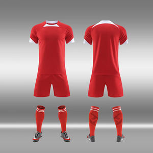 Ensembles de maillots de football personnalisés pour hommes avec logo, manches courtes, 100 % polyester, séchage rapide et respirant, nouveau style - Product Image 1