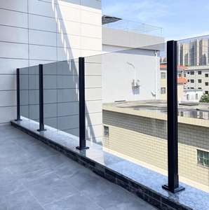 Barandilla de Vidrio Templado con Canal en <span class=keywords><strong>U</strong></span> de Aluminio Laminado de Diseño Moderno - Product Image 6