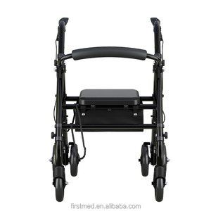 Andador con Asiento y Cesta de Compras para Personas Mayores - Ayuda de Movilidad Ligera de Acero al Carbono de Alta Resistencia - Product Image 3