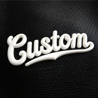 Écusson en silicone souple 3D personnalisé, étanche et durable, pour vêtements, logo de marque, étiquette en caoutchouc