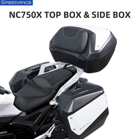 Boîtes arrière SPD PP 50L, valises latérales gauche/droite 33L et 30L, ensemble de trois valises pour moto Honda NC750X, rangement de bagages arrière pour moto