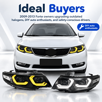 Phare modifié non destructif, 4 feux de croisement et 4 feux de route, personnalisable LHD & RHD POUR Kia Forte 2009-2013