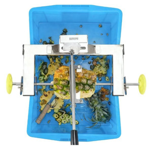 Stainless Steel Manual <b>Pineapple</b> Peeler Machine Hand Operated <b>Pineapple</b> Skin Peeler <b>Corer</b> For Fresh Fruit Processing - Product Image 1