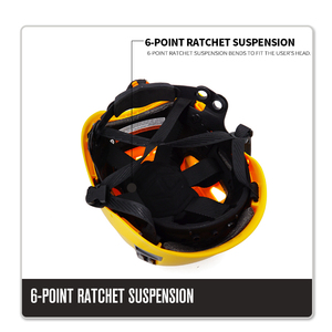 Casco de seguridad de trabajo con ventilación de protección personal de seguridad con suspensión de trinquete ajustable de 6 puntos - Product Image 6